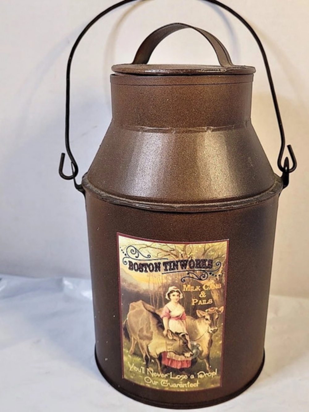 Small Decorative Milk Can 9.5 Inches Tall (A3)